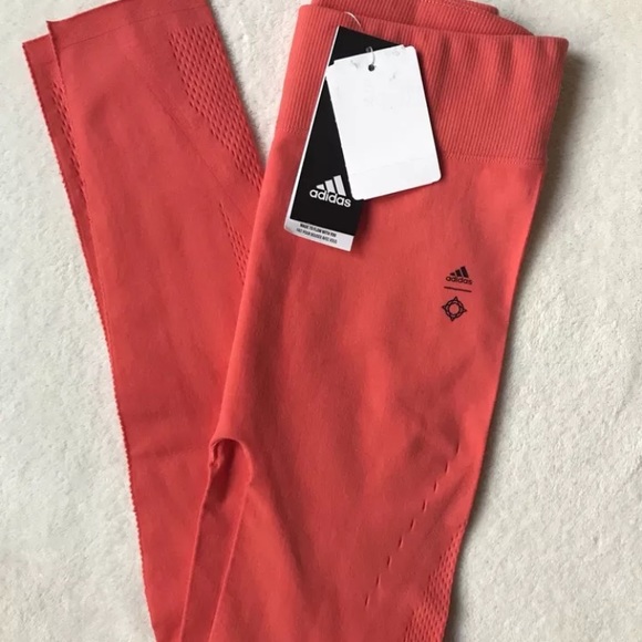 adidas warp knit tights orange